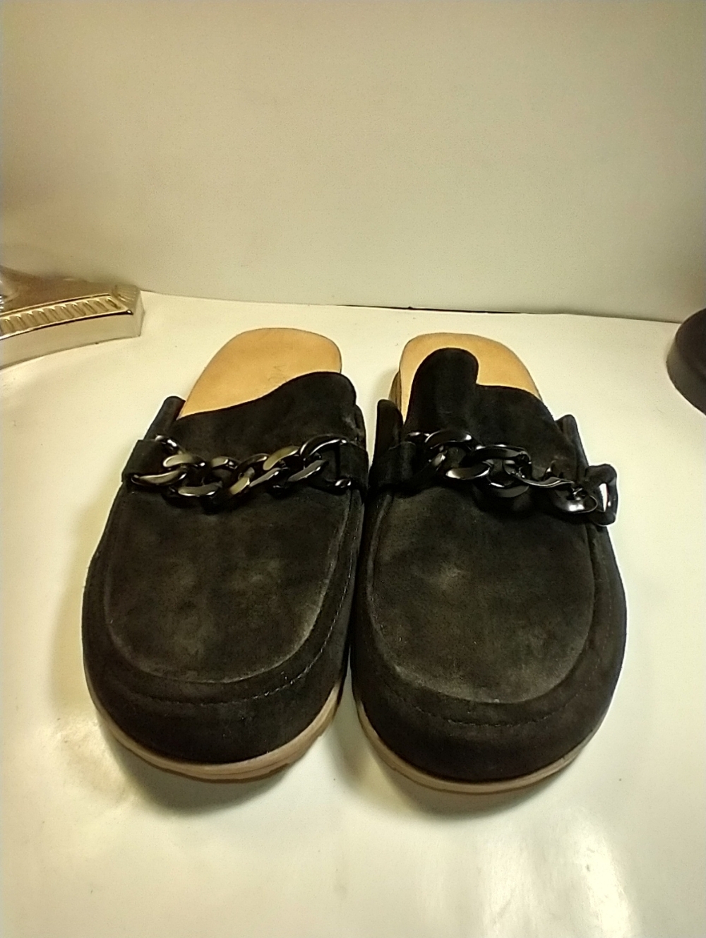 Vionic Georgie Black Suede Orthotic Mules Shoes Women's sz 8.5. - Picture 3 of 10